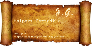 Halpert Gertrúd névjegykártya